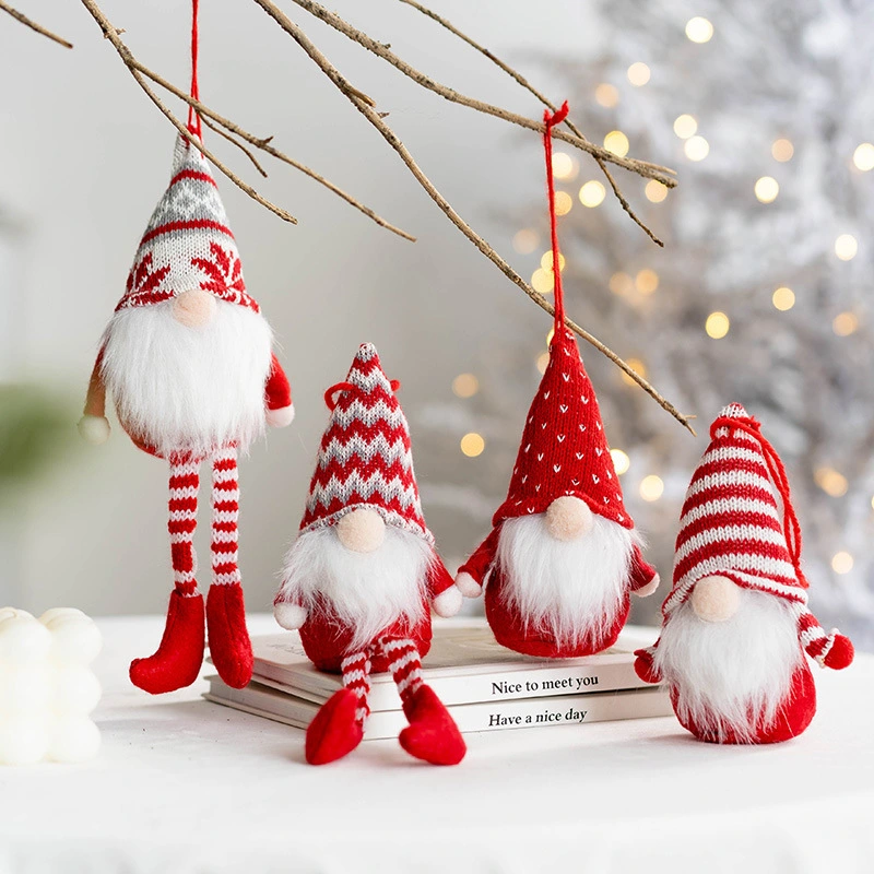 Christmas Plush Fabric Dwarf Rudolf Doll Ornaments