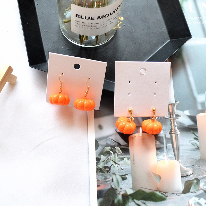 Halloween Fun Three-dimensional Pumpkin Earrings