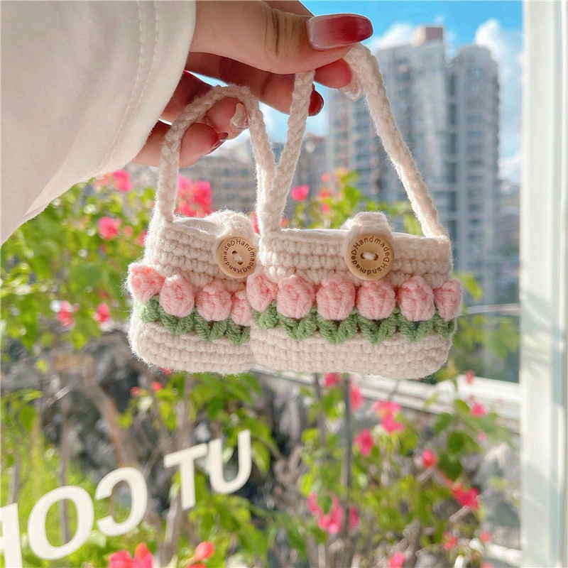 Knitted Tulip Handbag Headset Protective Sleeve