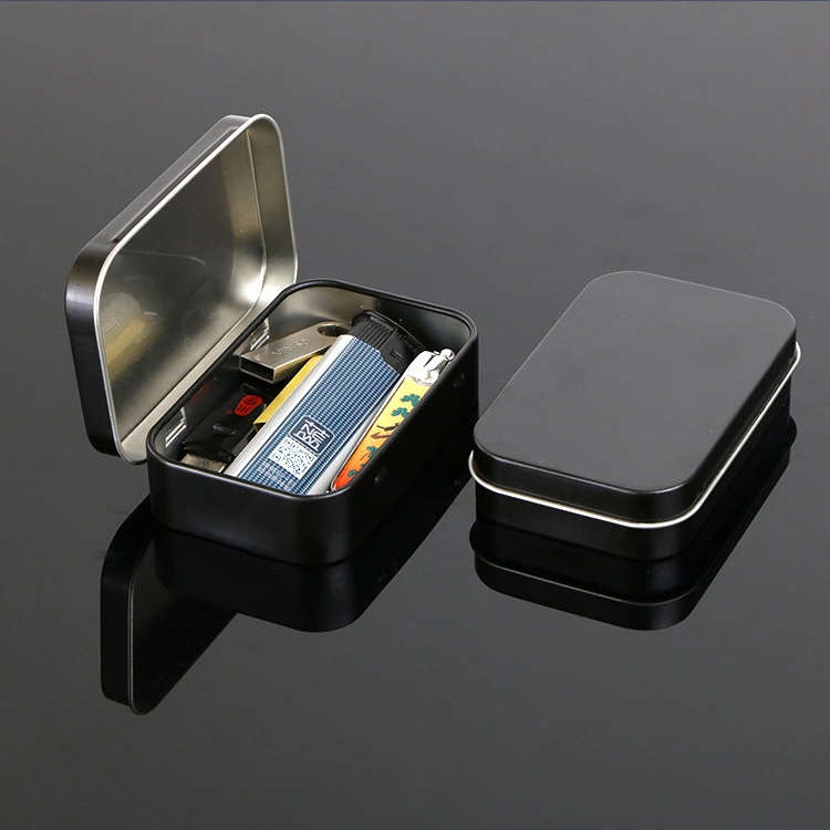 Tinplate Small Tin Box Black Small Tin Box Electronic Cigarette