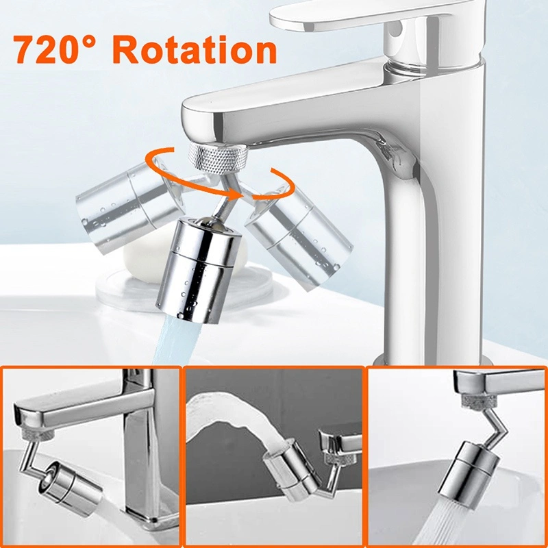 Universal Faucet Metermall 720 Degree Rotating Tap Filter Tip Water Bubbler Faucet Anti-Splash Economizer Kitchen Supplies