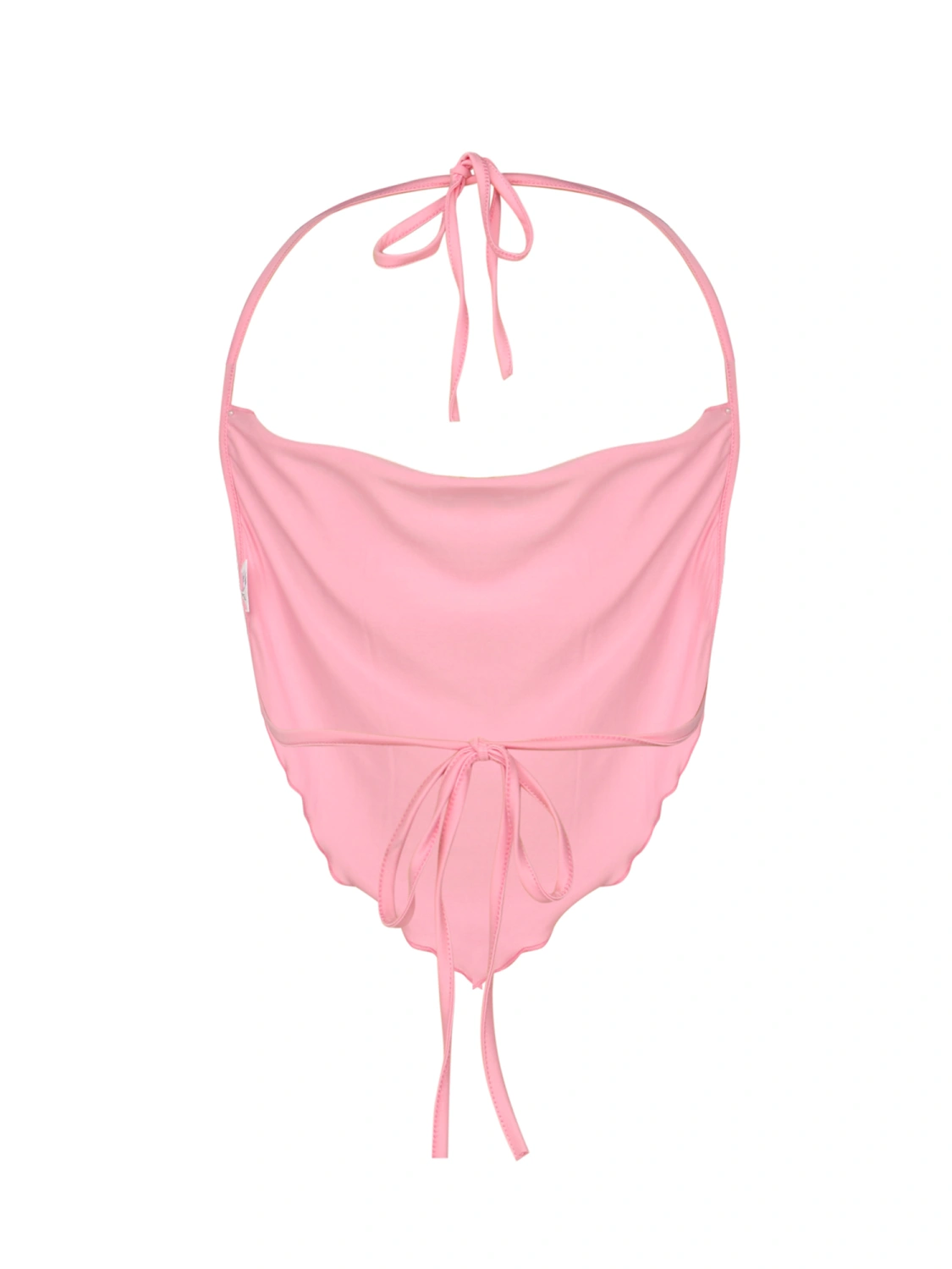 Women's Solid Color Spaghetti Straps Crop Tops, Ruffle Elastic Waist A-line Short Skrit