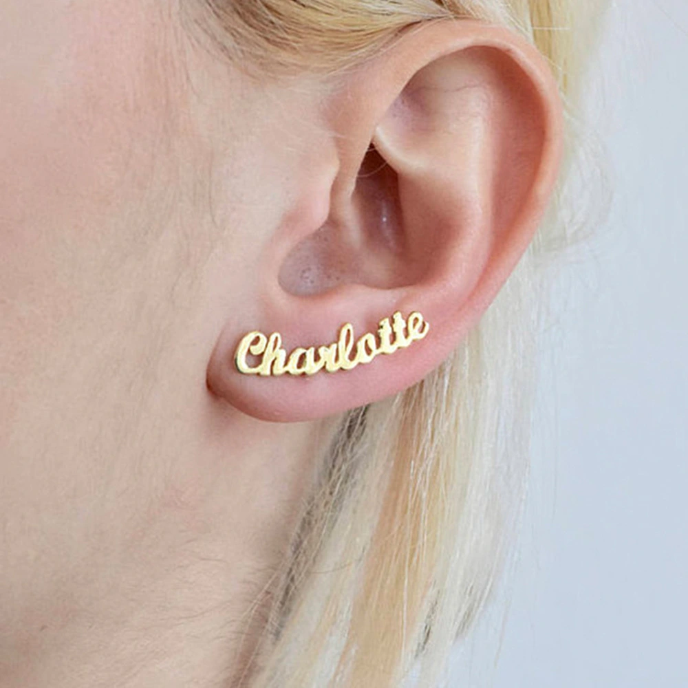 Custom English Letter Name Earrings Personalized Earrings Holiday Gif