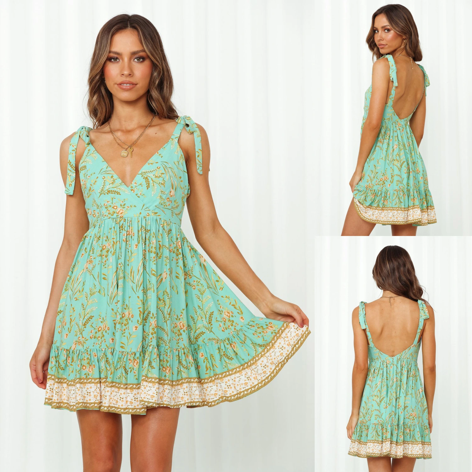 Ladies Seaside Holiday Dress With Suspenders