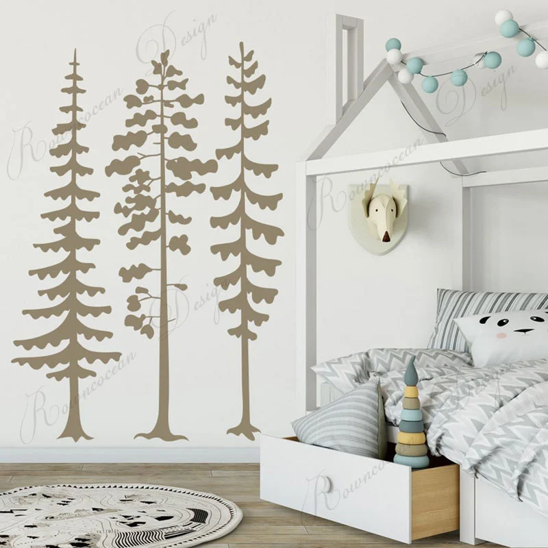 Removable Nordic Style Big Tree Wall Stickers Children's Nursery Bedroom Art Fashion Home Wall Decoration Stickers