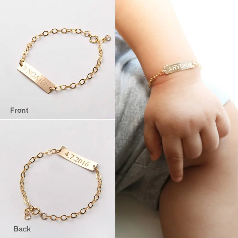 Personalized Lettering Children's Bracelet Can Be Adjusted