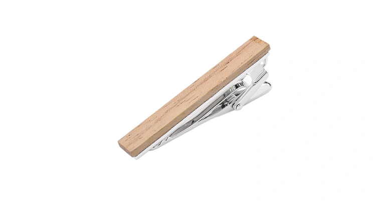 Savas New High-end Men's Business Wooden Tie Clip Simple Fashion Wild Wood Tie Clip Lettering