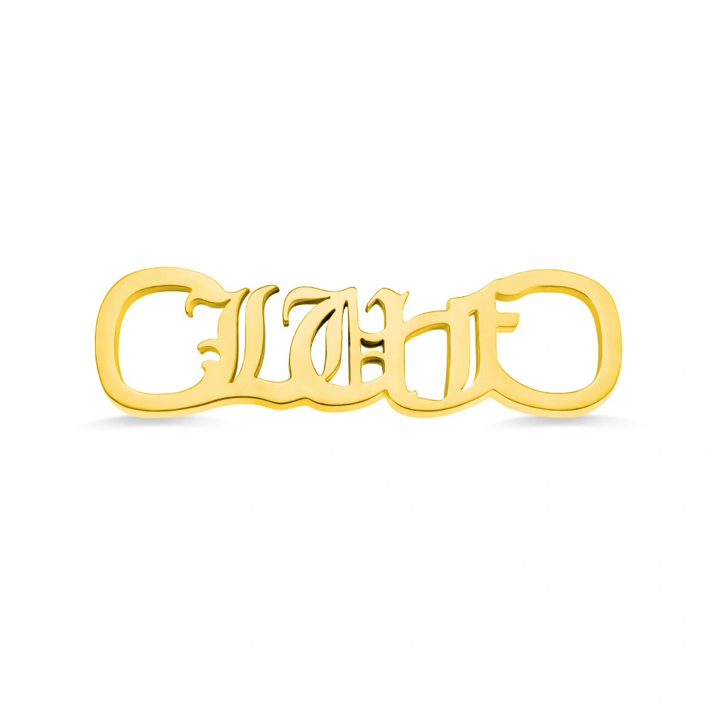 AliExpress Hot Sale Customized Name Letter Earrings Exaggerated Bamboo Joints