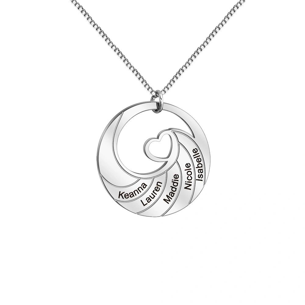 Circle Spiral Necklace Love Token