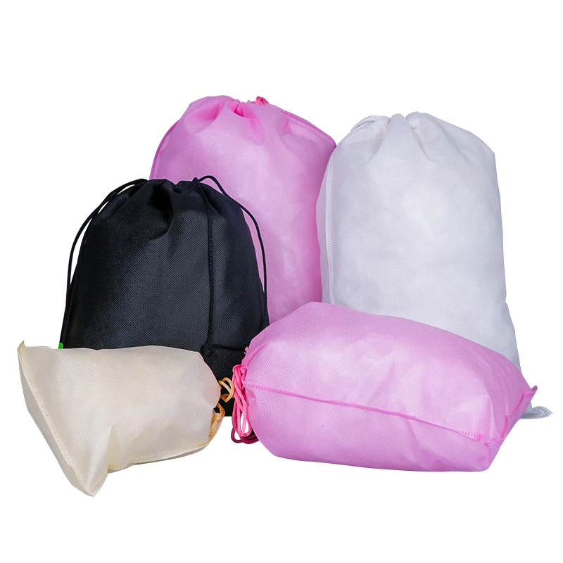 Non-woven Dustproof Storage Drawstring Bag Closed