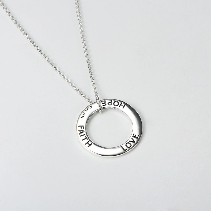 Jewelry S925 Sterling Silver Necklace Love And Hope