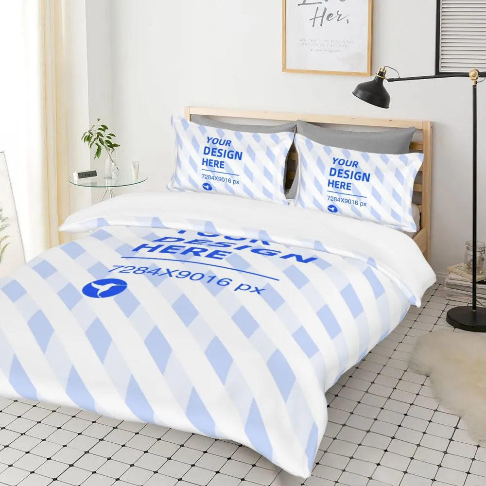 86x70in Skin-friendly Breathable Bedding Three-piece Set