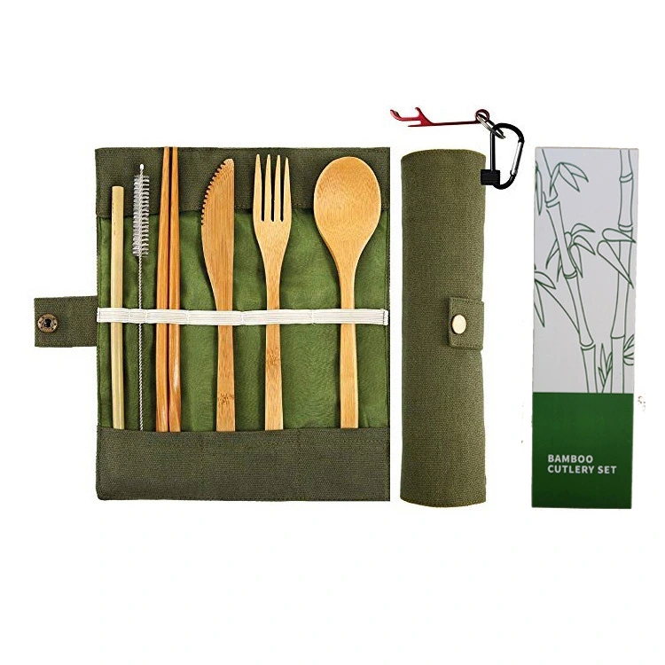 Bamboo portable tableware gift box 11pcs set