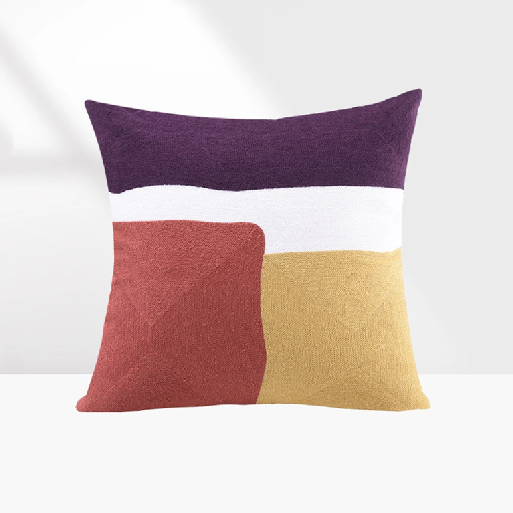 Geometric Abstract Lumbar Cushion Cover Modern Simplicity