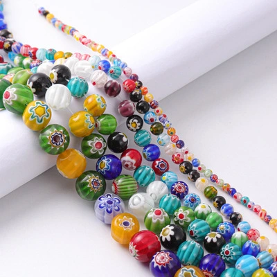 Mixed Color Bouquet Mille-fleurs Colored Glaze Single Flower Colored Glaze Micro Glass Bead