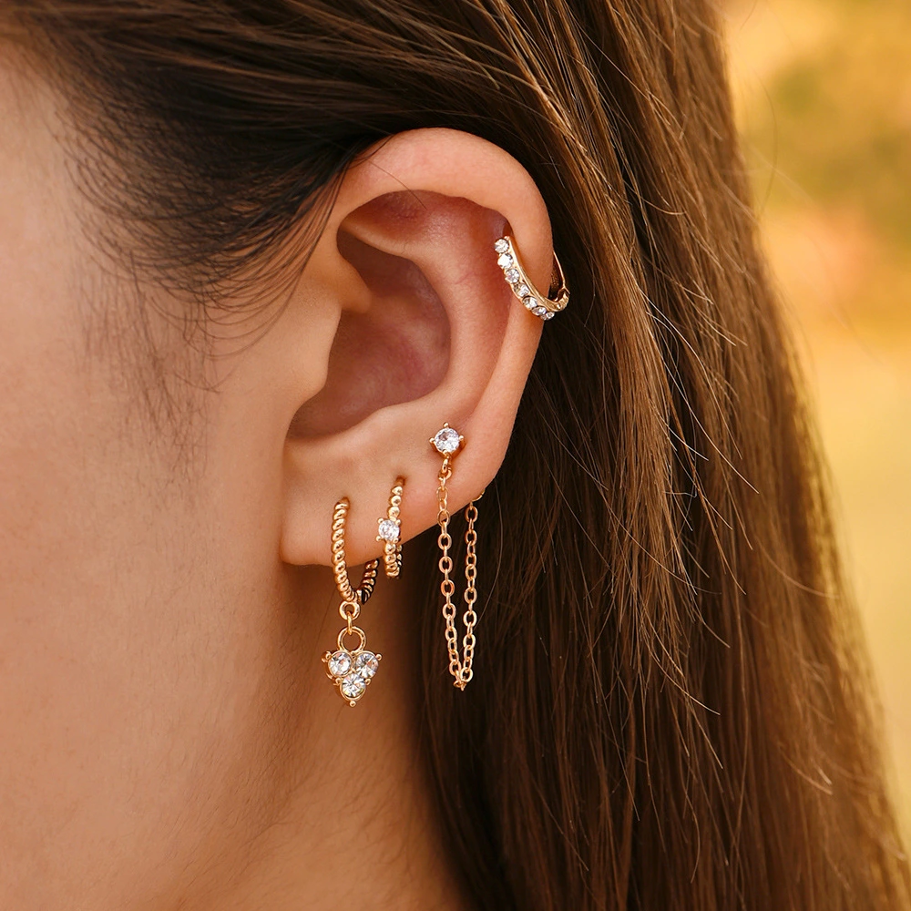 Fashion Metal Alloy Earrings Suit