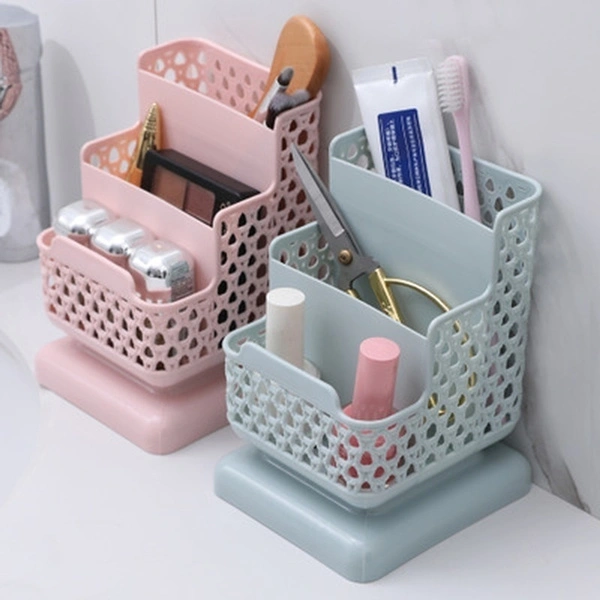 School Stationery Makeup Organizer Desktop Storage Box Container for Cosmetics Jewelry Stationery Plastic Organizer School Office Supply