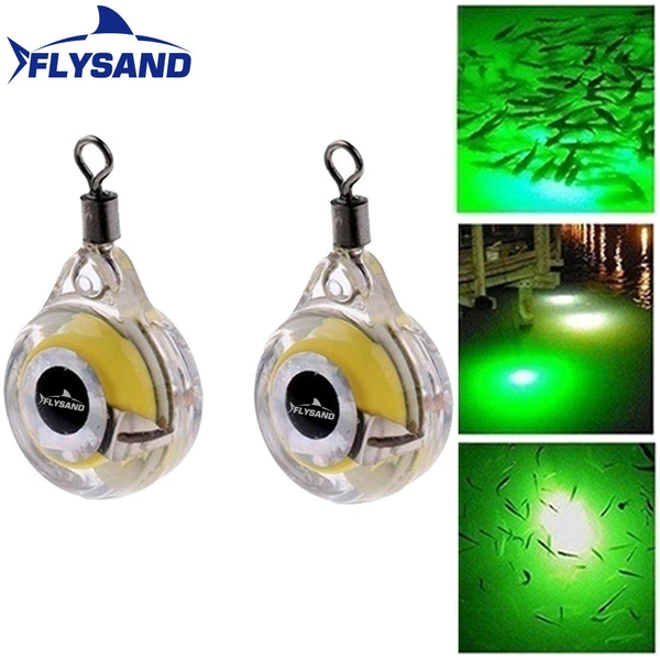 FLYSAND Fishing Lights Night Fluorescent Glow LED Underwater Light Lure For Attracting Fish Luminous Fishing Lures 13mm LED Underwater Light Lure Fish Bait Fishing Accessories 1PC