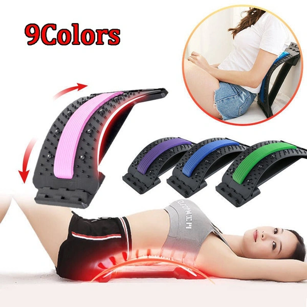 Adjustable Multi-level Back Supporter Health Waist Lumbar Stretcher Neck Back Spine Massage Corrector Waist Pain\Relief Relaxation