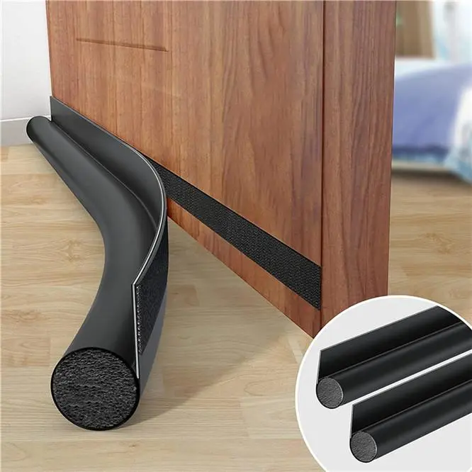 Door Draft Stopper Weather Stripping Door Sweep Adjustable Under Door Draft Blocker Insulator Weatherstrip