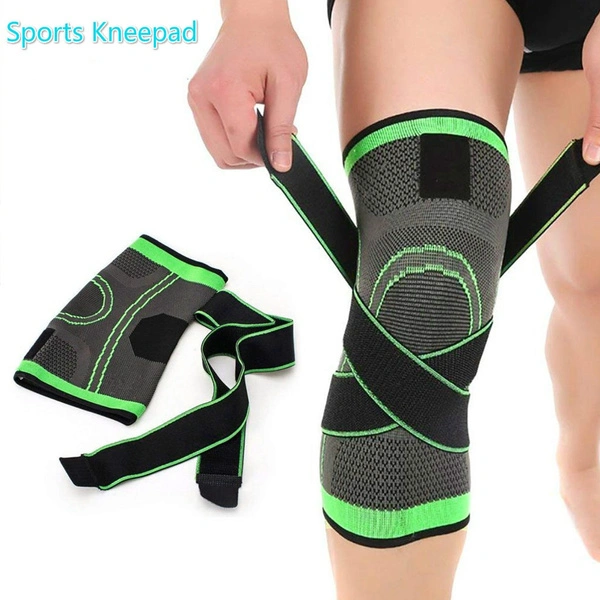 1PC Sports Kneepad Men Pressurized Elastic Knee Pads Support Fitness Gear Basketball Volleyball Brace Protector