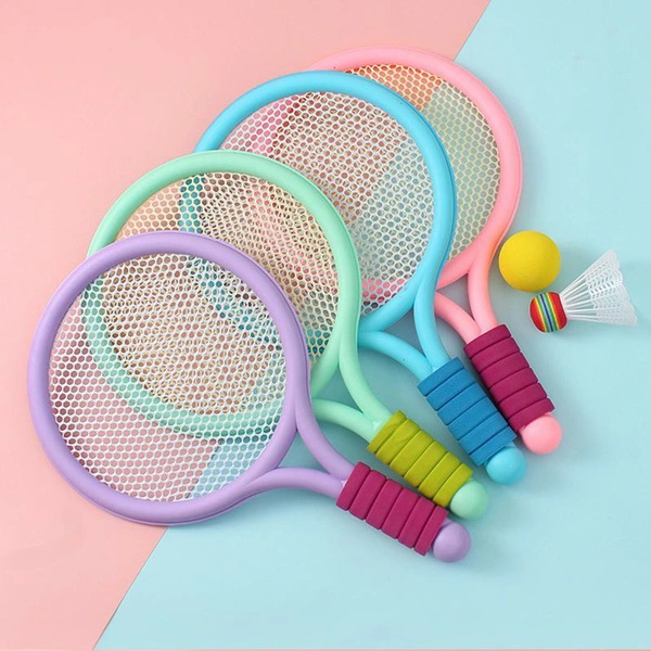 New Color Children's Badminton Racket Kids Badminton Tennis Rackets Ball Set Garden Outdoor Sports Toys Gifts