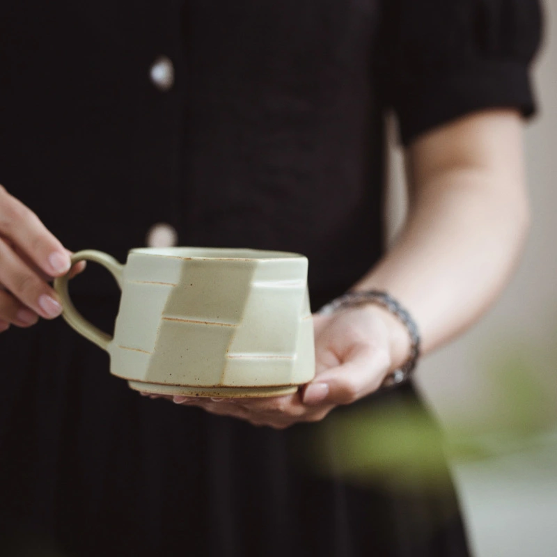 Japanese Simple Handmade Stoneware Coffee Cup