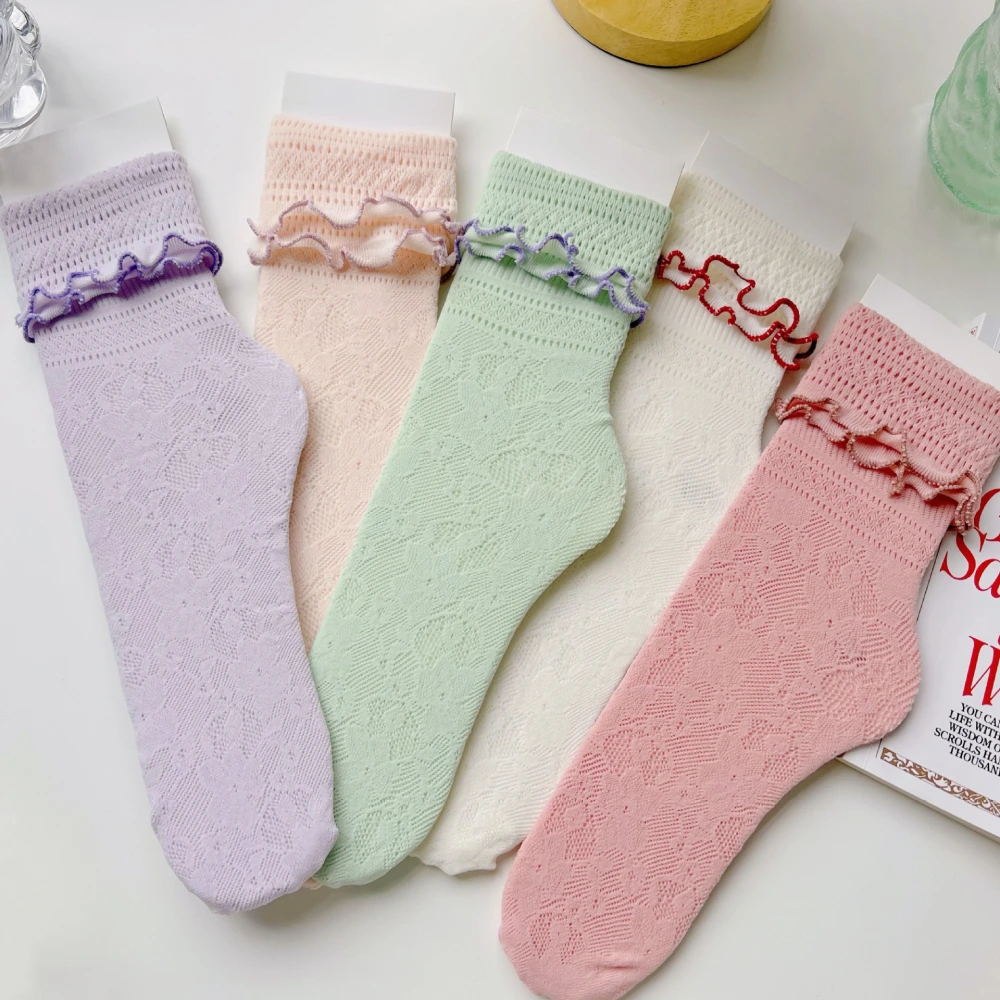 Women's Fashion Hollow Lace Socks