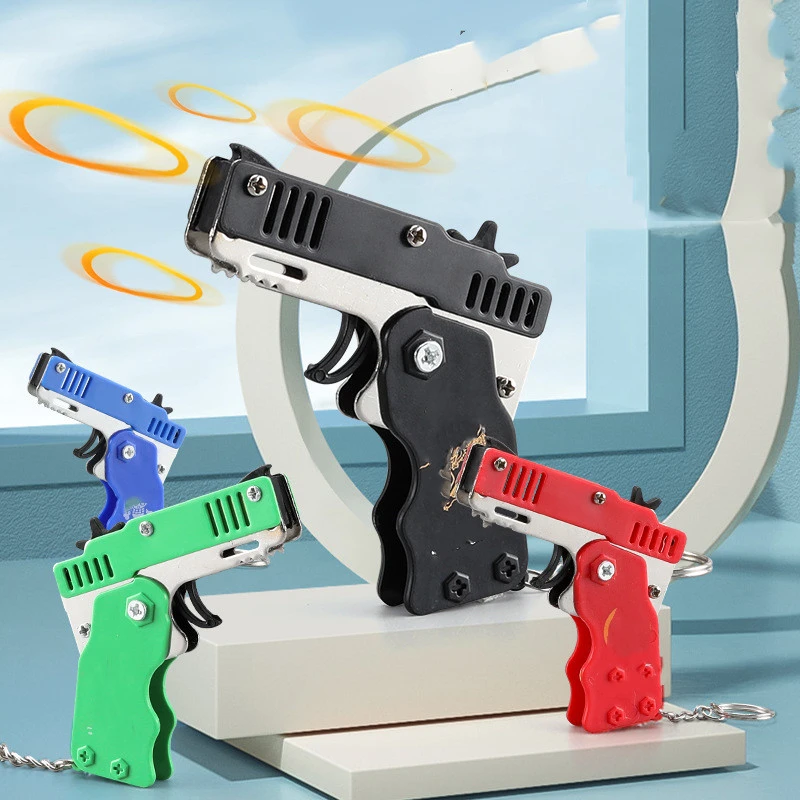 Folding Folding Leather Gun Alloy Model Toys