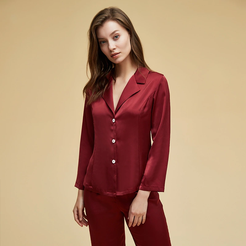 Long Sleeve High-end Lapel Homewear Suit