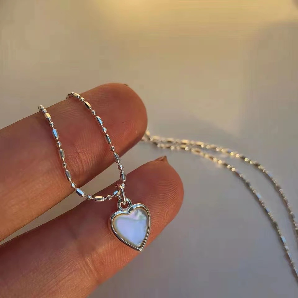 New Fashion Opal Love Pendant Necklace