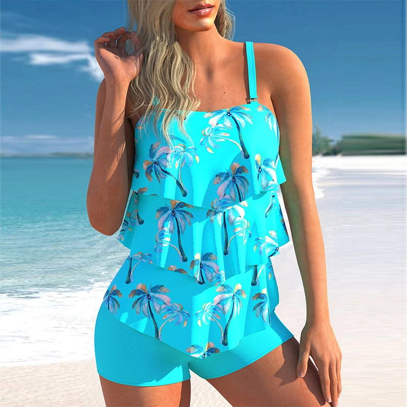 Women's Fashion Printed Split Swimsuit