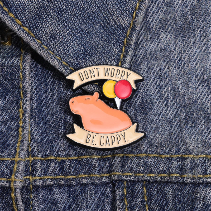 Cartoon Animal Modeling English Letter Brooch