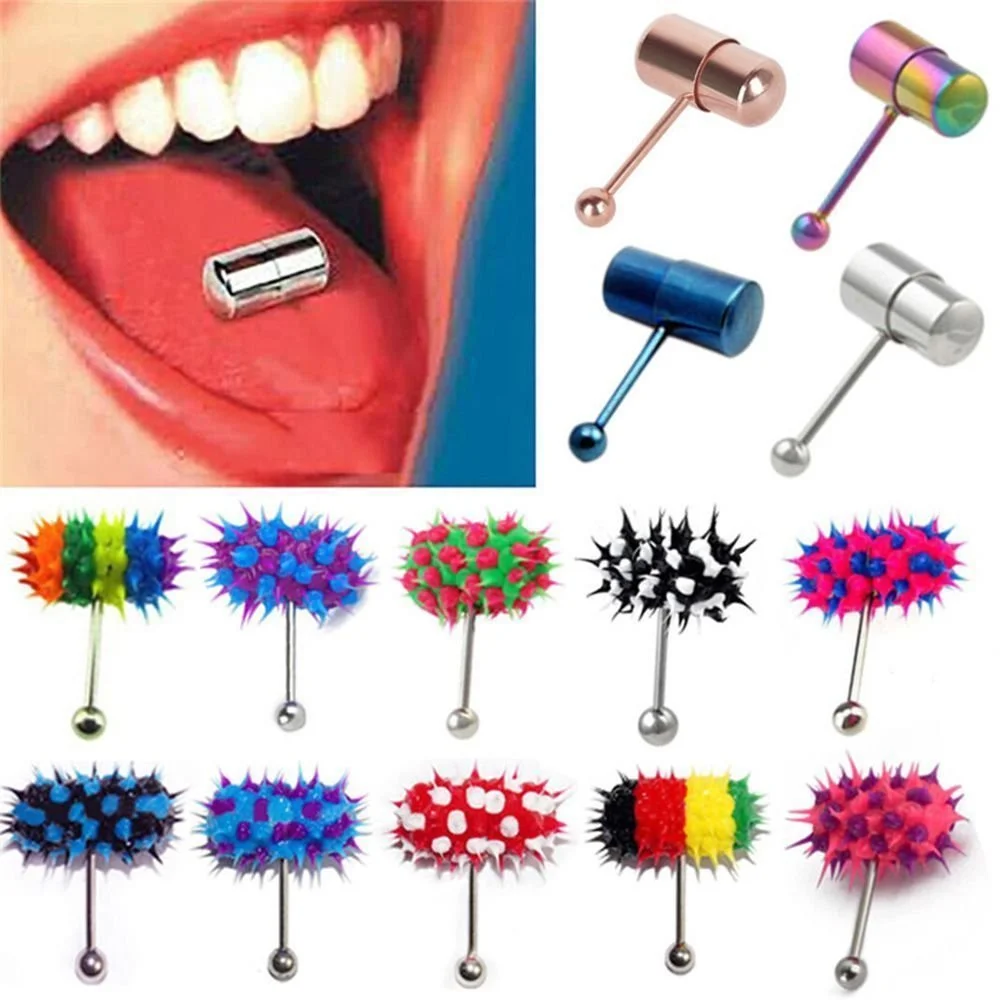 New Cool Vibrating Tongue Bar Ring Stud Body Piercing Jewelry + Batteries FT Fashion Jewelry