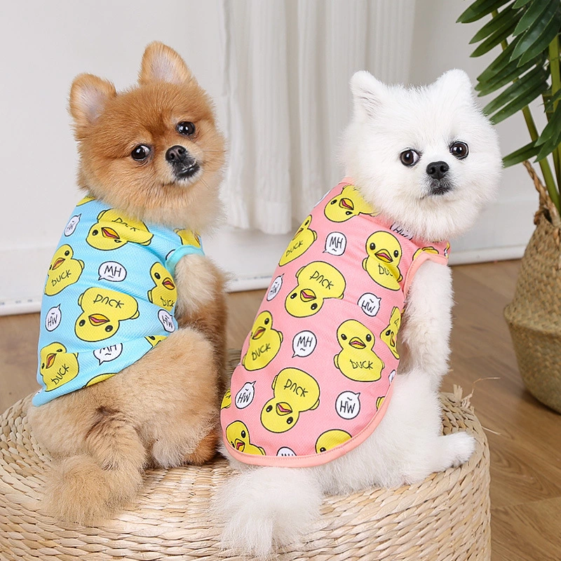 New Pet Dog Clothes Puppy Cat Vest Spring Shirt Cute Duck Dog Coat Pajamas 100% Cotton Sweatshirt Clothes