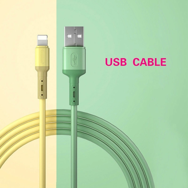 New liquid silicone 5A USB charging data cable fast charging data cable for iPhone / Android / Type-C