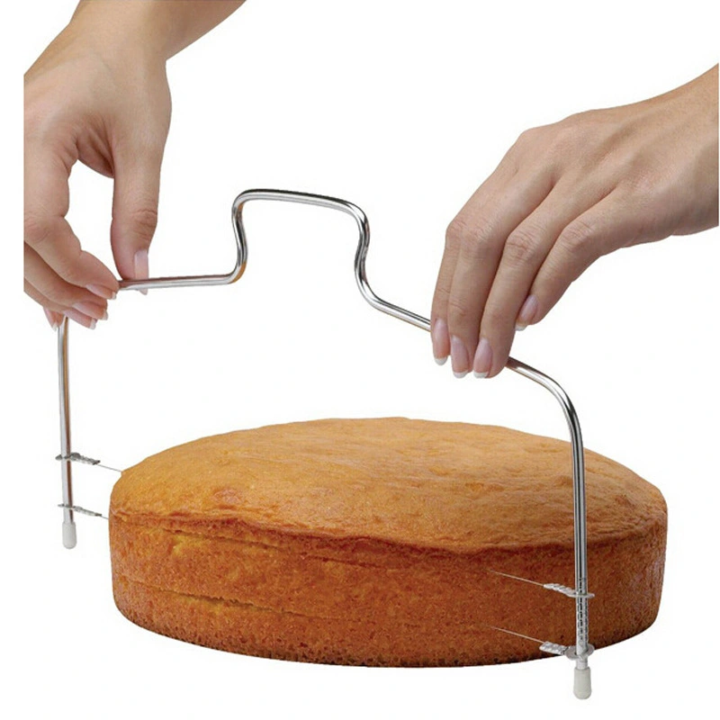 1 Pcs Adjustable DIY Double Slice Bread Cutter Durable Leveler Stainless Steel Cake Baking Tools Kitchen Gadget