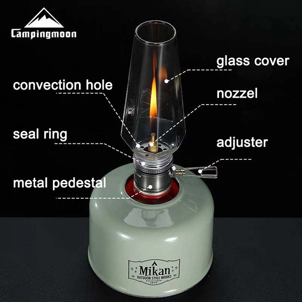 Portable Ultralight non-mantles Outdoor Camping Tourist Tent Gas Lamp Candle Type Roman Atmosphere Gas Light