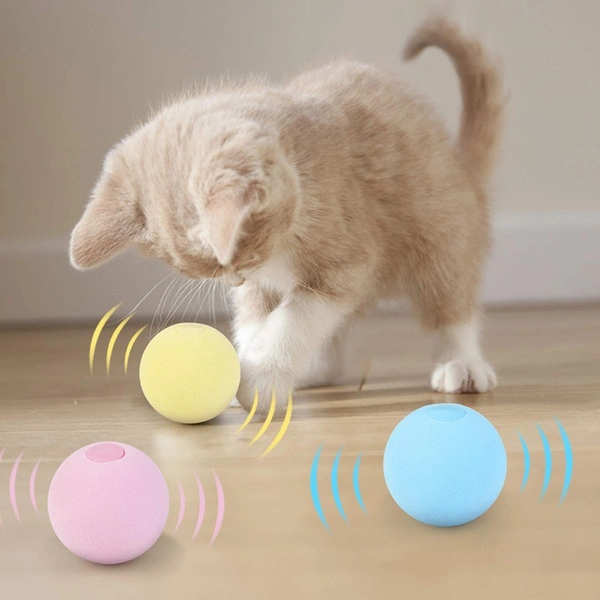 Smart Cat Toys Interactive Ball Catnip Cat Training Toy Pet Playing Ball Pet Squeaky Supplies Products Toy for Cats Kitten