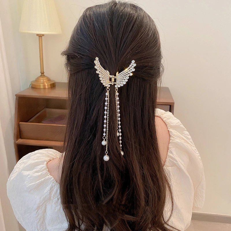 Sensual Chain Fringed Shark Clip Fashionable Temperament Hair Accessories