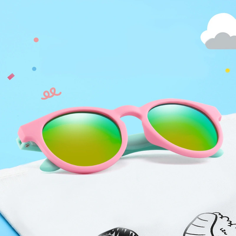 Polarized Silicone Children's Round Sunglasses