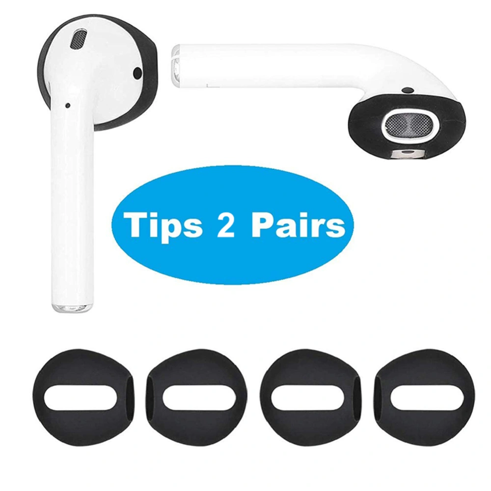 2 Pairs Ultra-slim Silicone Protector Case Cover for Apple AirPods Ear Buds Tip