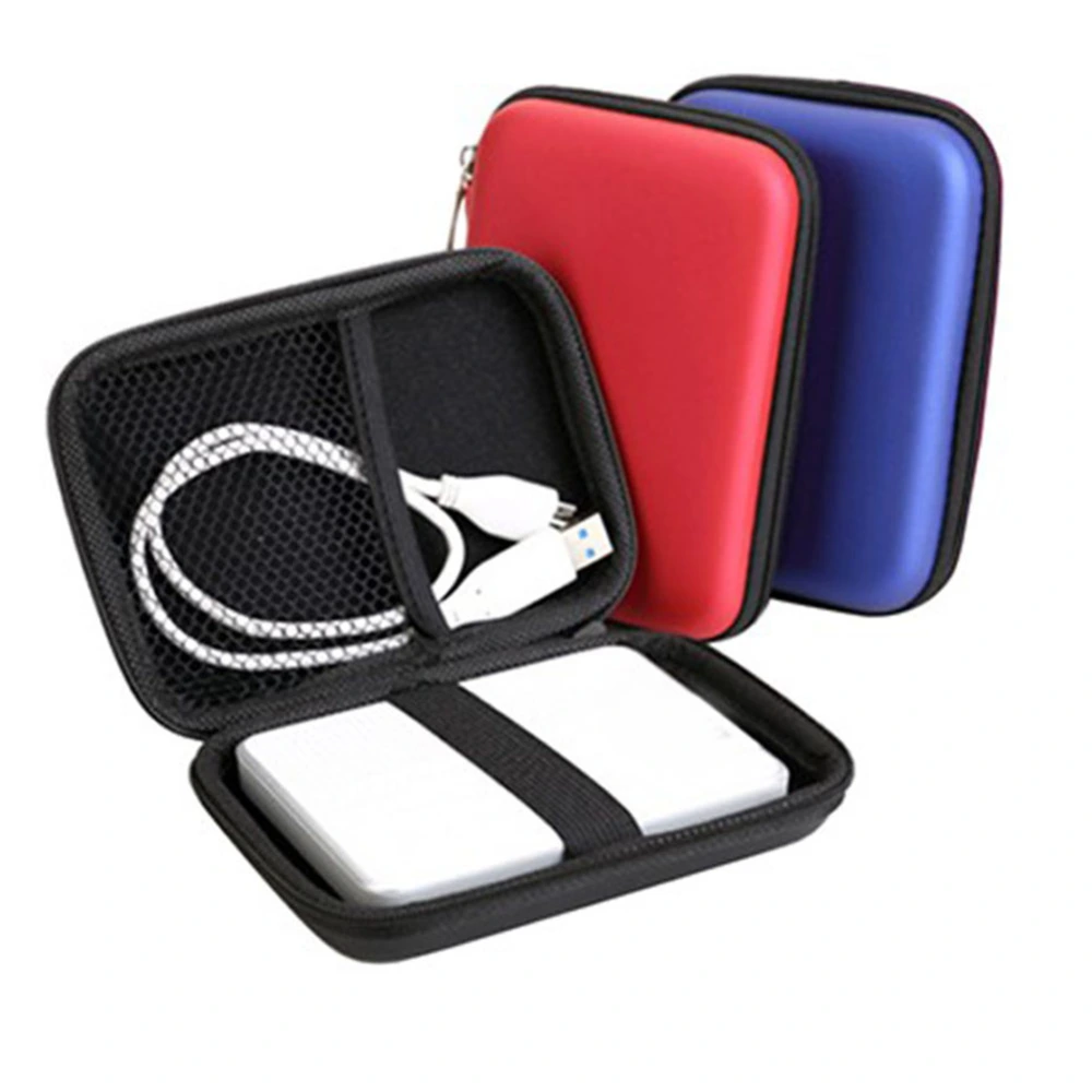 Portable Zipper Closure Earphones 2.5inch Hard Dive Memory Card Storage Case Bag