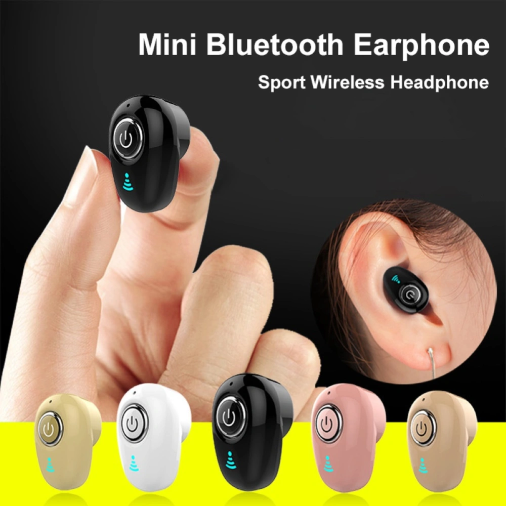 1Pc Mini Sports Wireless Bluetooth-compatible Earphone Stereo Earbuds Headset with Mic