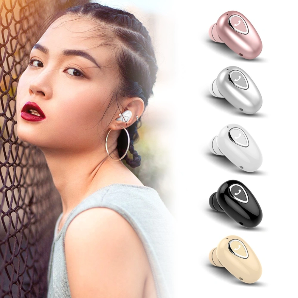 1Pc Mini In-ear Wireless Bluetooth-compatible Earphone Sports Stereo Headphone with Mic