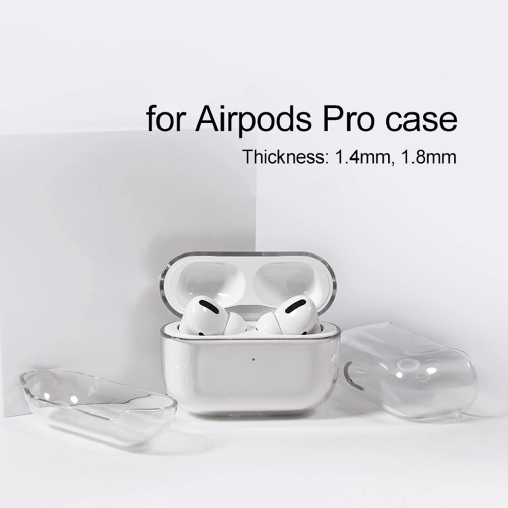 Transparent PC Shockproof Bluetooth-compatible Headset Earphone Case Cover for Airpod-s Pro