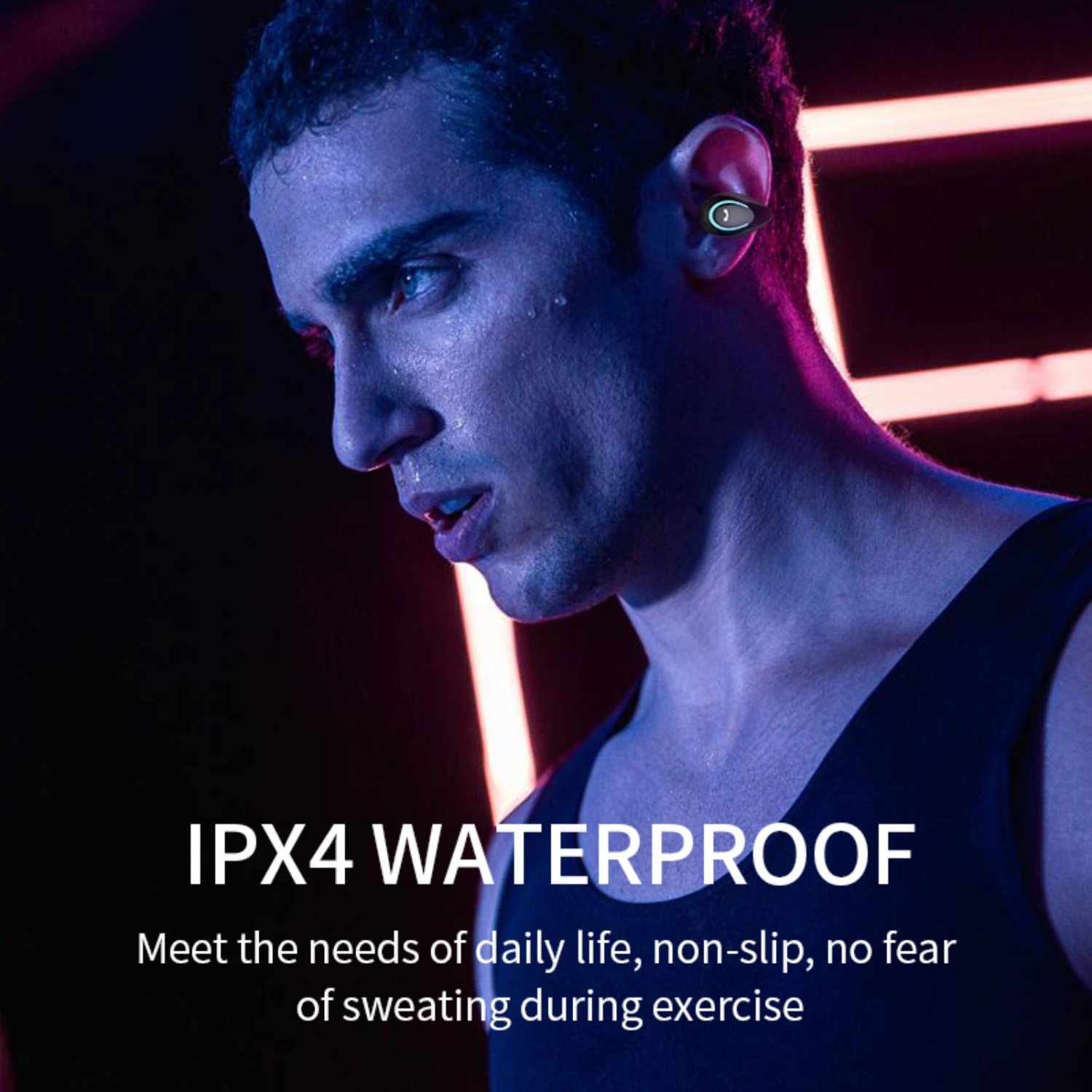 YX08 Wireless Bluetooth-compatible 5.0 Single Ear Earhook Headset Earphone with Microphone