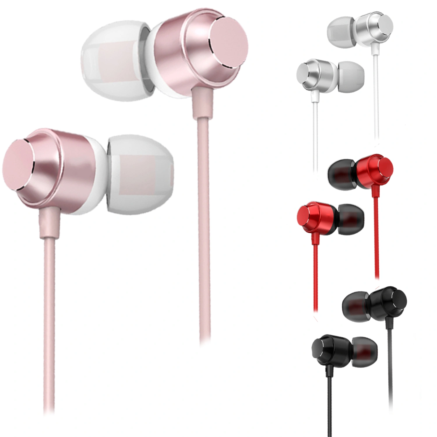 Type-c Interface Magnetic Inhalation Ear-type Wired Headphones Earbuds with Mic