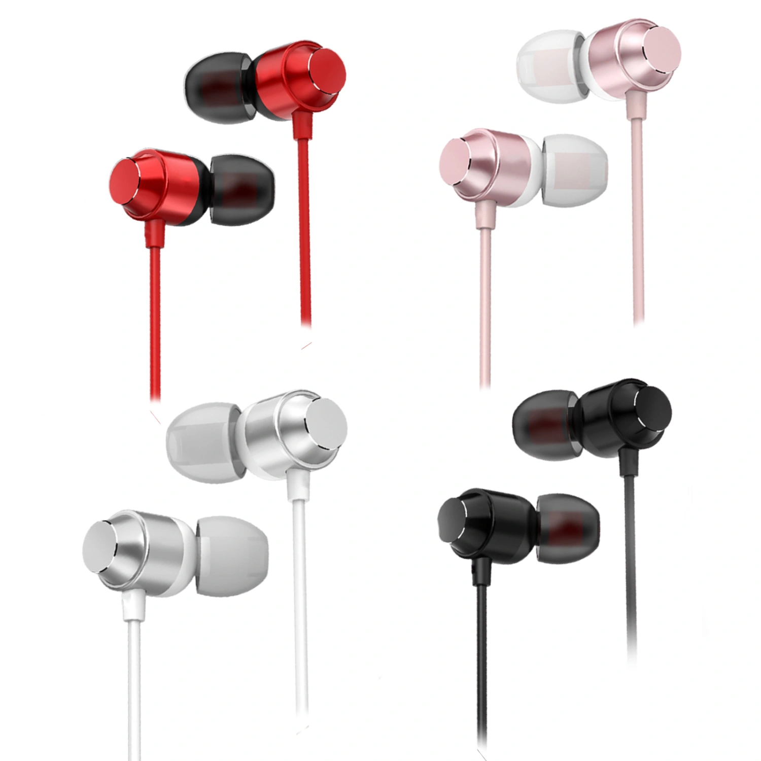 Type-c Interface Magnetic Inhalation Ear-type Wired Headphones Earbuds with Mic