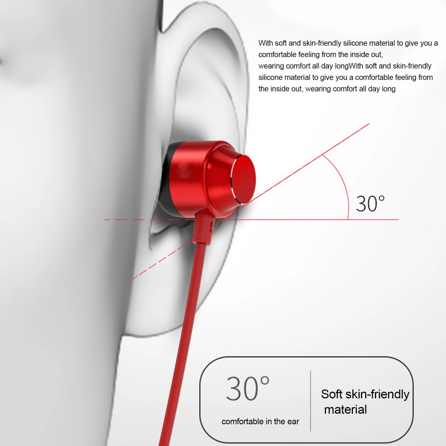 Type-c Interface Magnetic Inhalation Ear-type Wired Headphones Earbuds with Mic